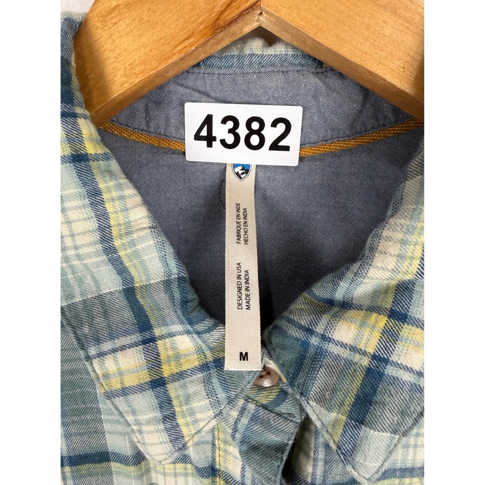 Kuhl Top Womens Medium Plaid Flannel Button Down Shirt Cotton Blend - Picture 3 of 7